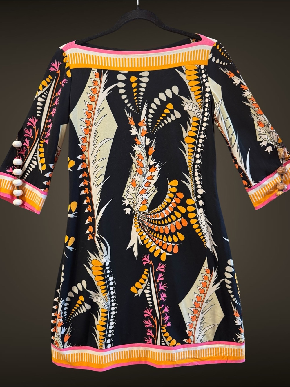 Ali Ro Bold Teardrop Print Top in Orange and Yellow 4P
